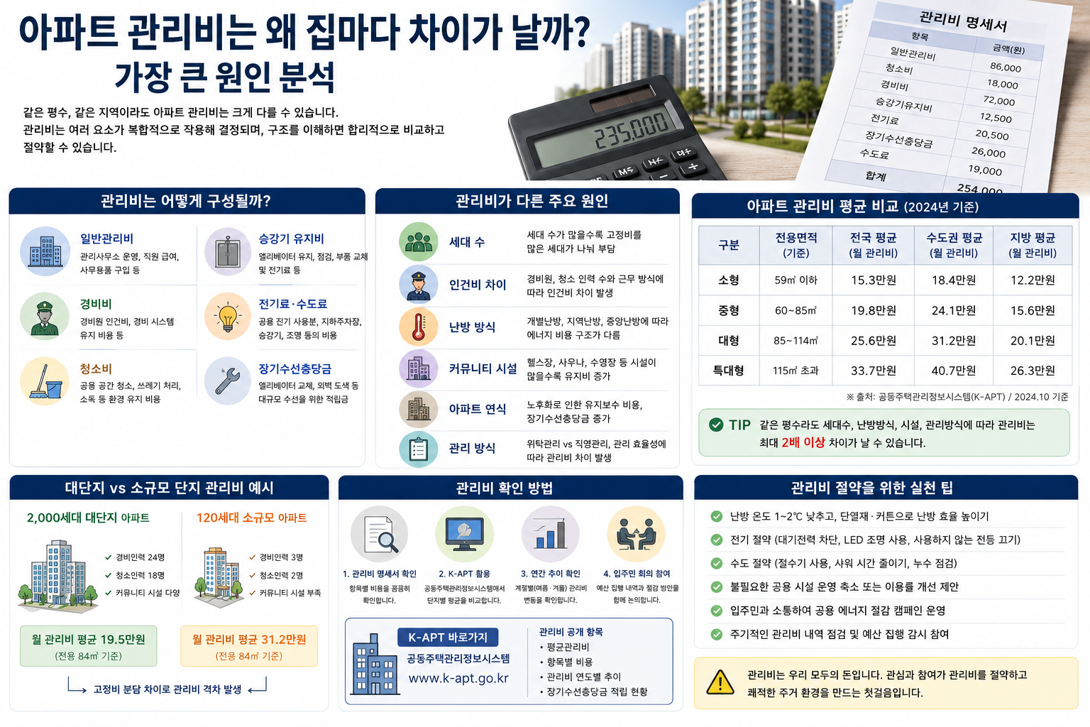 아파트 관리비는 왜 집마다 차이가 날까? 가장 큰 원인 분석