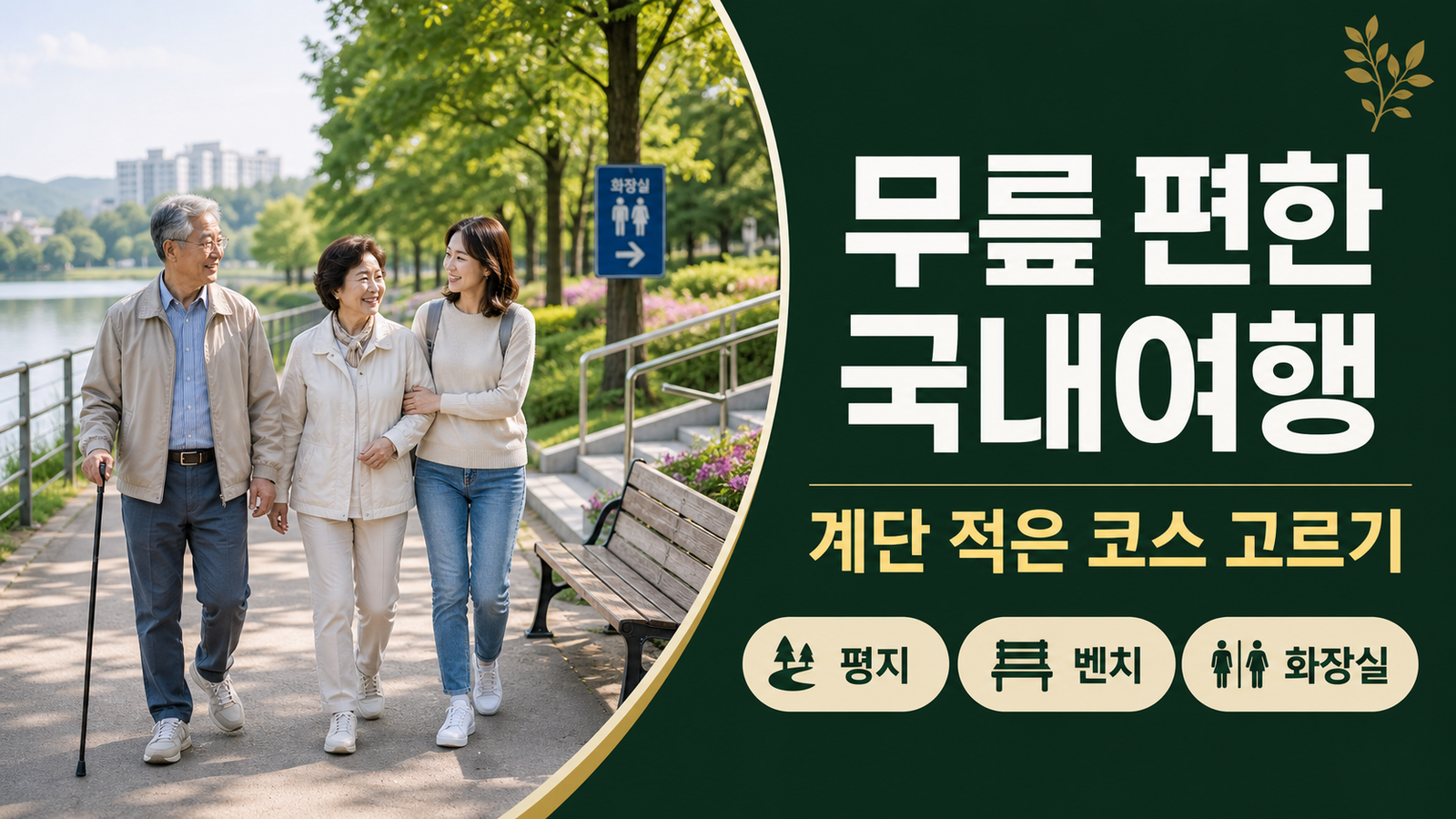 무릎이 불편한 부모님 국내여행 계단 적고 걷기 쉬운 코스 고르는 법