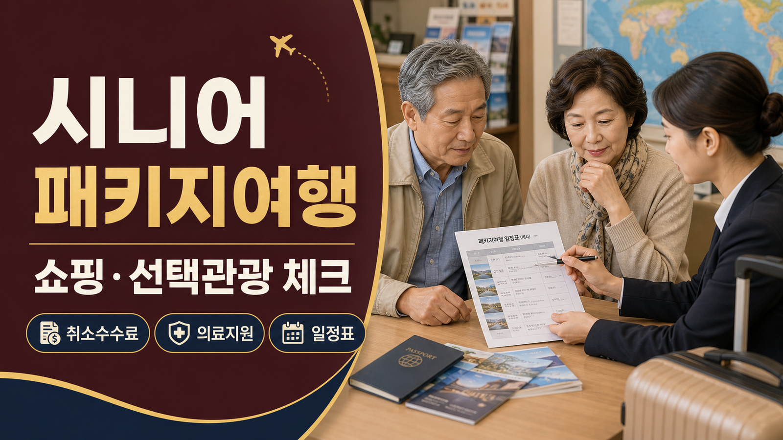 시니어 패키지여행 쇼핑 선택관광 취소수수료 의료지원 체크리스트