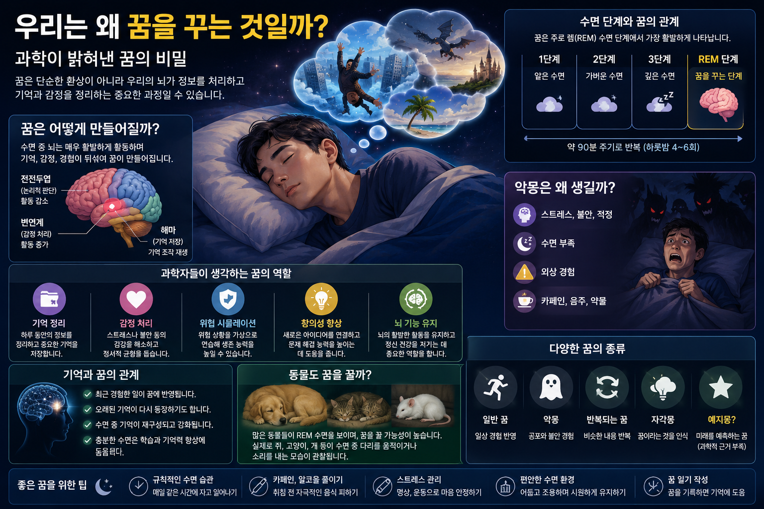 우리는 왜 꿈을 꾸는 것일까? 과학자들이 밝힌 꿈의 비밀