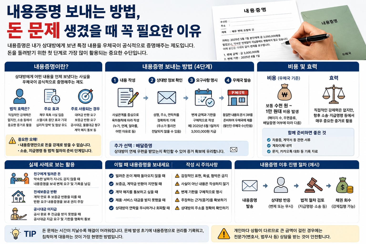 내용증명 보내는 방법, 돈 문제 생겼을 때 꼭 필요한 이유