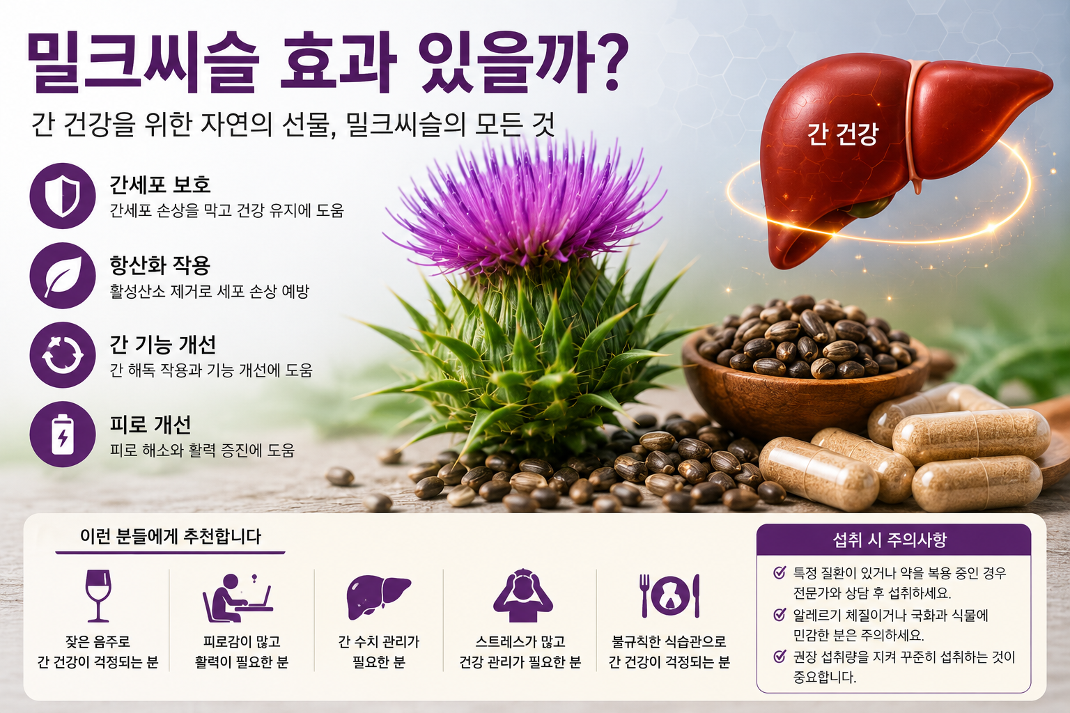 밀크씨슬 효과 있을까? 효능과 부작용, 복용법 총정리