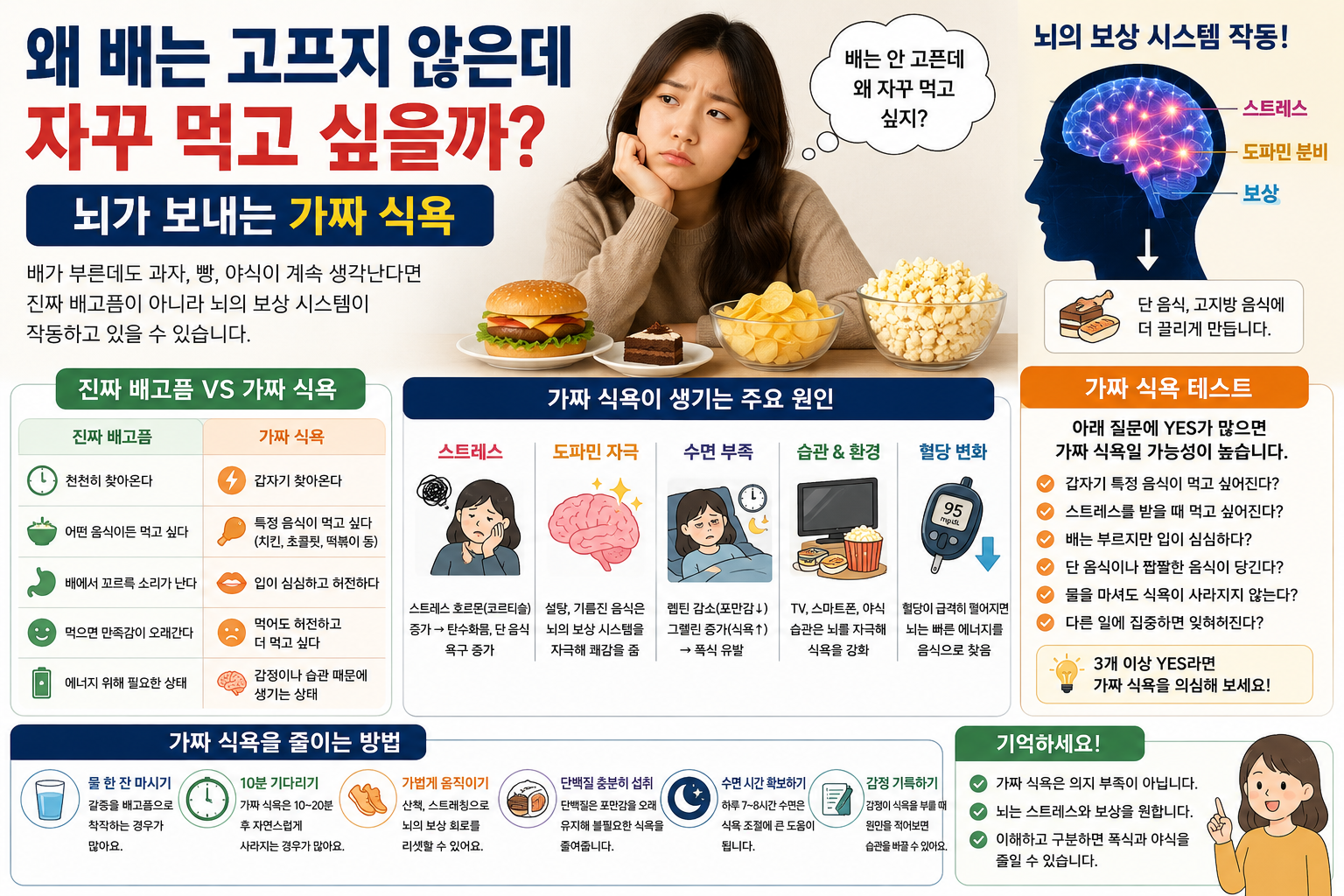 왜 배는 고프지 않은데 자꾸 먹고 싶을까? 뇌가 보내는 가짜 식욕
