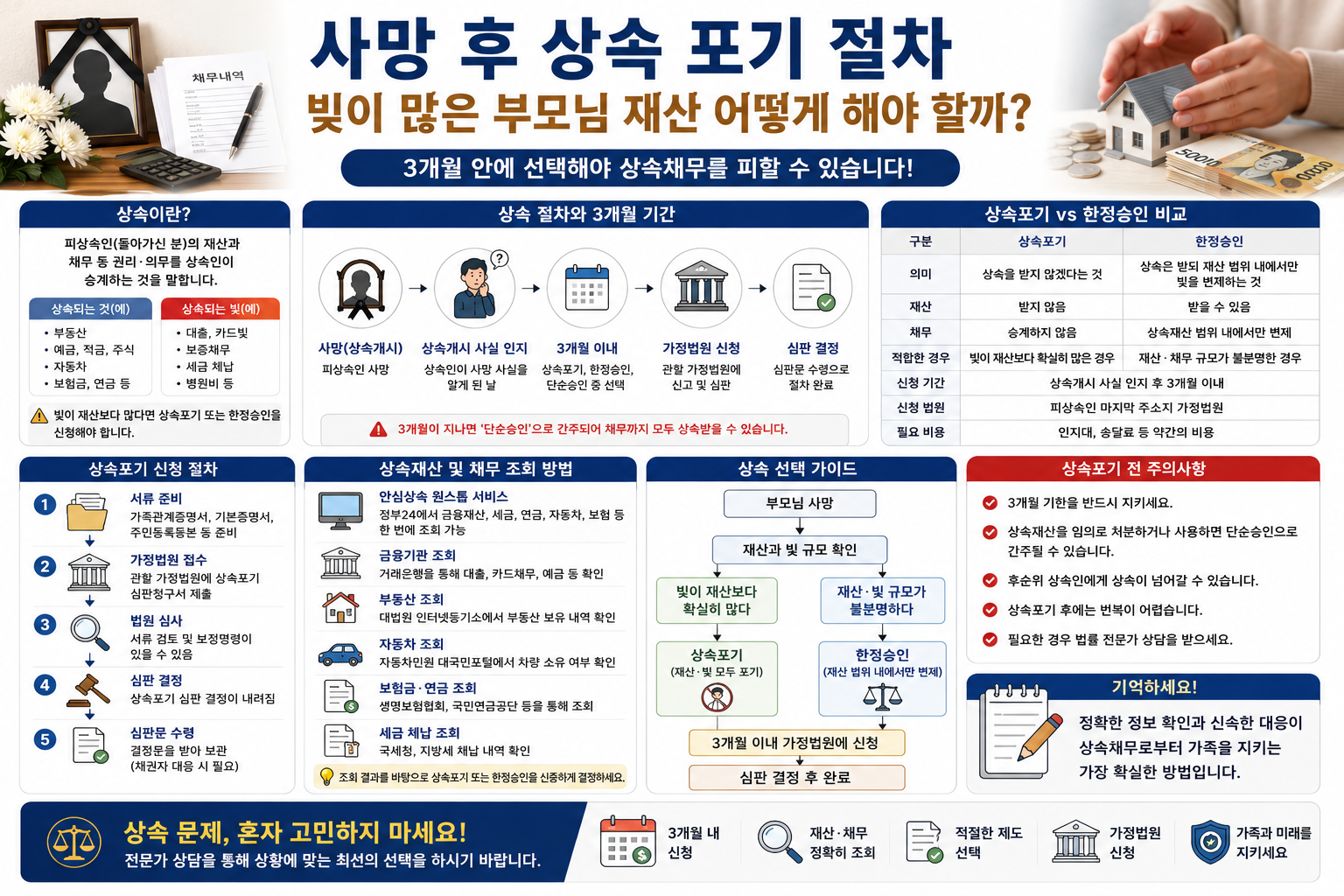사망 후 상속 포기 절차, 빚이 많은 부모님 재산 어떻게 해야 할까?