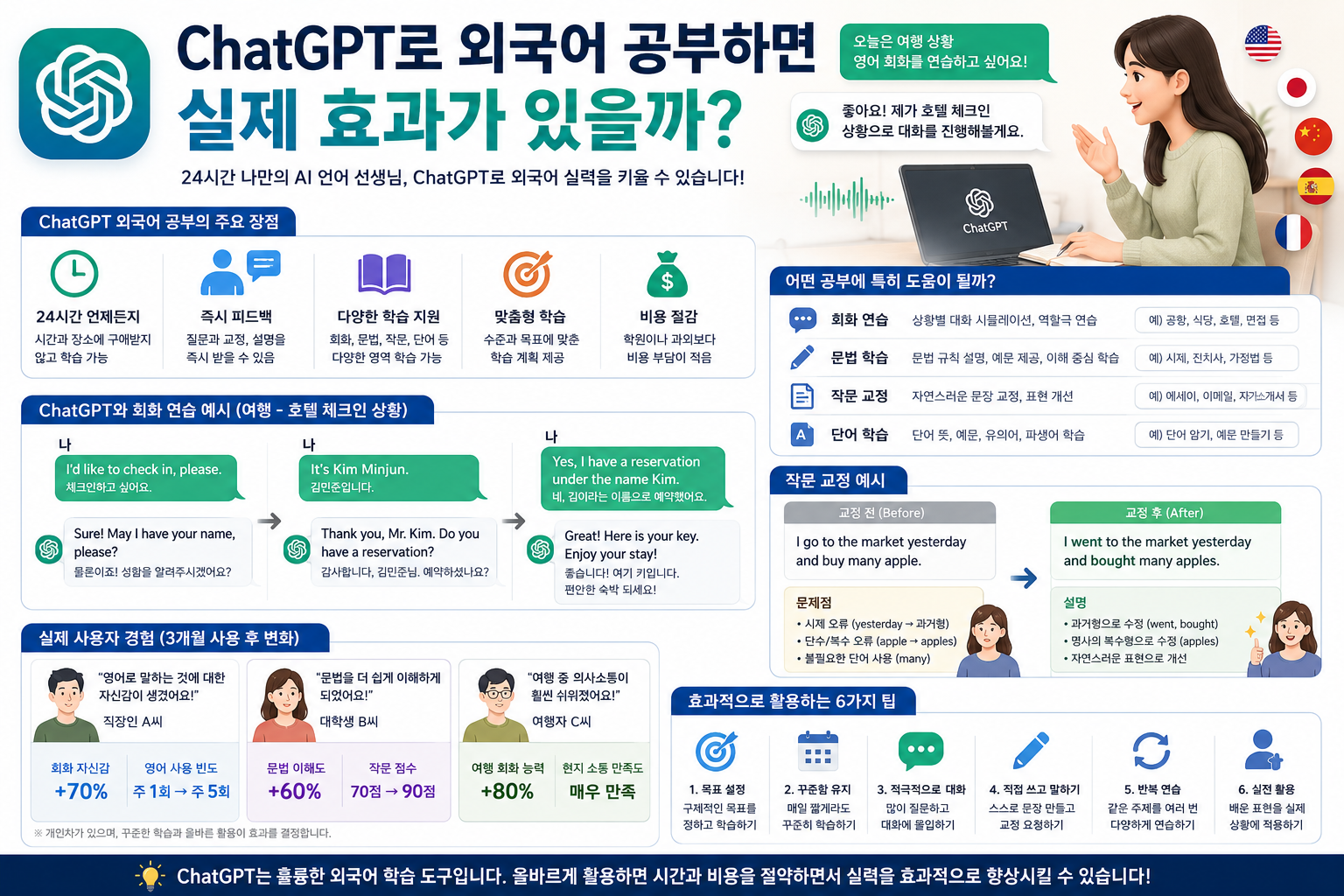 ChatGPT로 외국어 공부하면 실제 효과가 있을까?