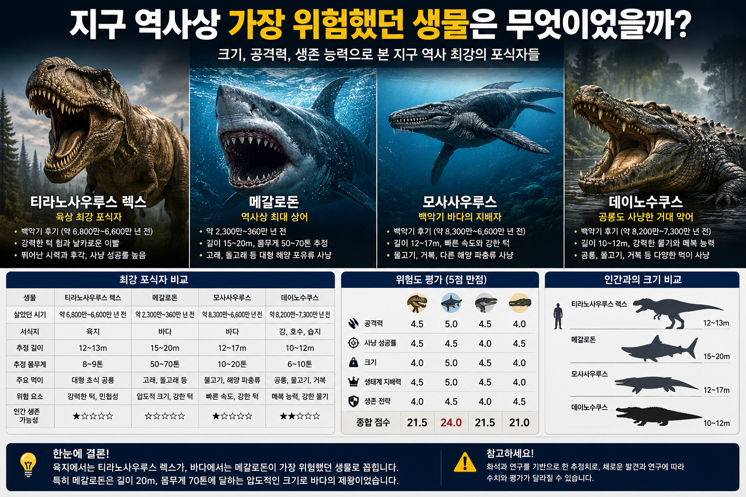 지구 역사상 가장 위험했던 생물은 무엇이었을까?