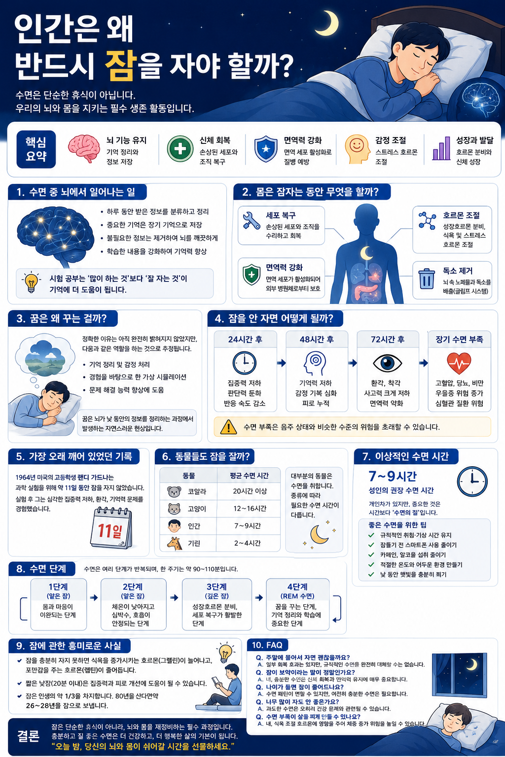 인간은 왜 반드시 잠을 자야 할까? 과학자들이 밝혀낸 수면의 비밀