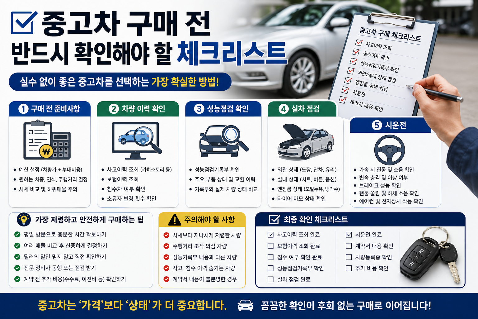 중고차 구매 전 반드시 확인해야 할 체크리스트 15가지