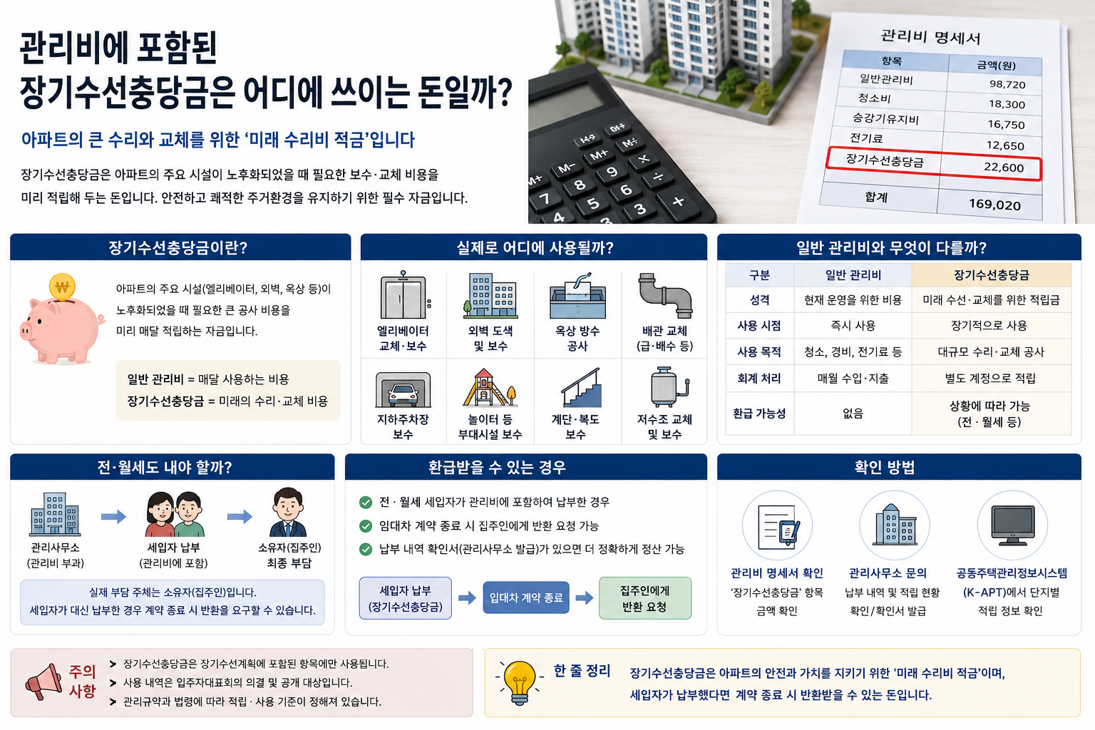 관리비에 포함된 장기수선충당금은 어디에 쓰이는 돈일까?