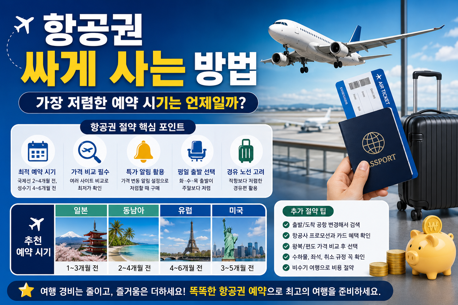 항공권 싸게 사는 방법 총정리, 가장 저렴한 예약 시기는 언제일까?