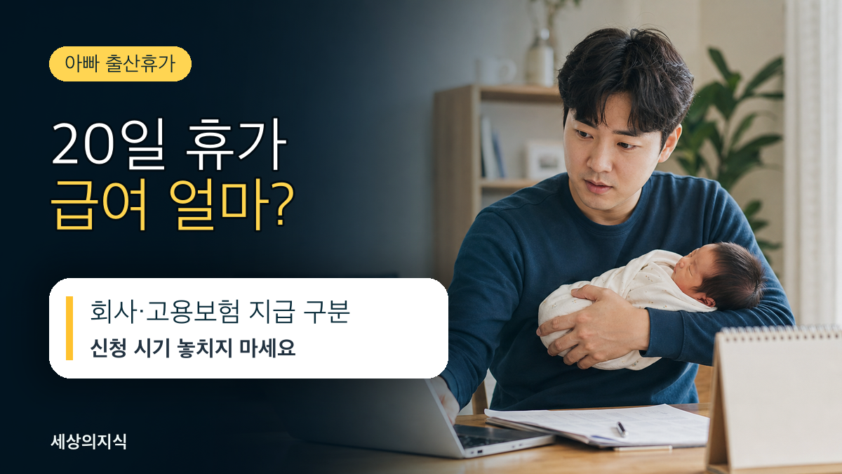 배우자 출산휴가급여, 20일 신청방법과 지급액