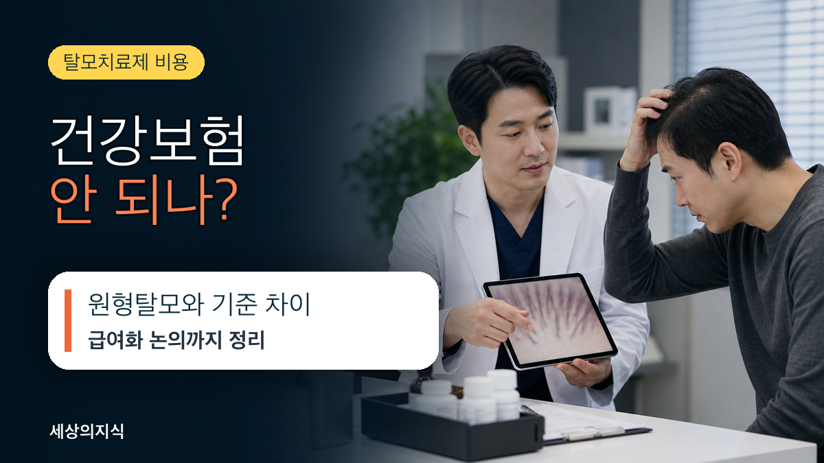 탈모치료제, 건강보험 적용 안 되는 이유와 비용