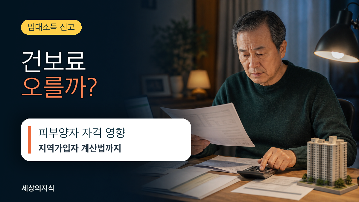 임대소득 신고, 건강보험료 얼마나 오를까 계산법