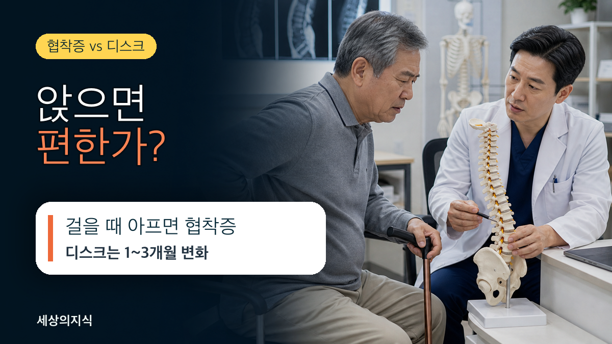 척추관협착증 증상, 디스크와 헷갈리는 이유