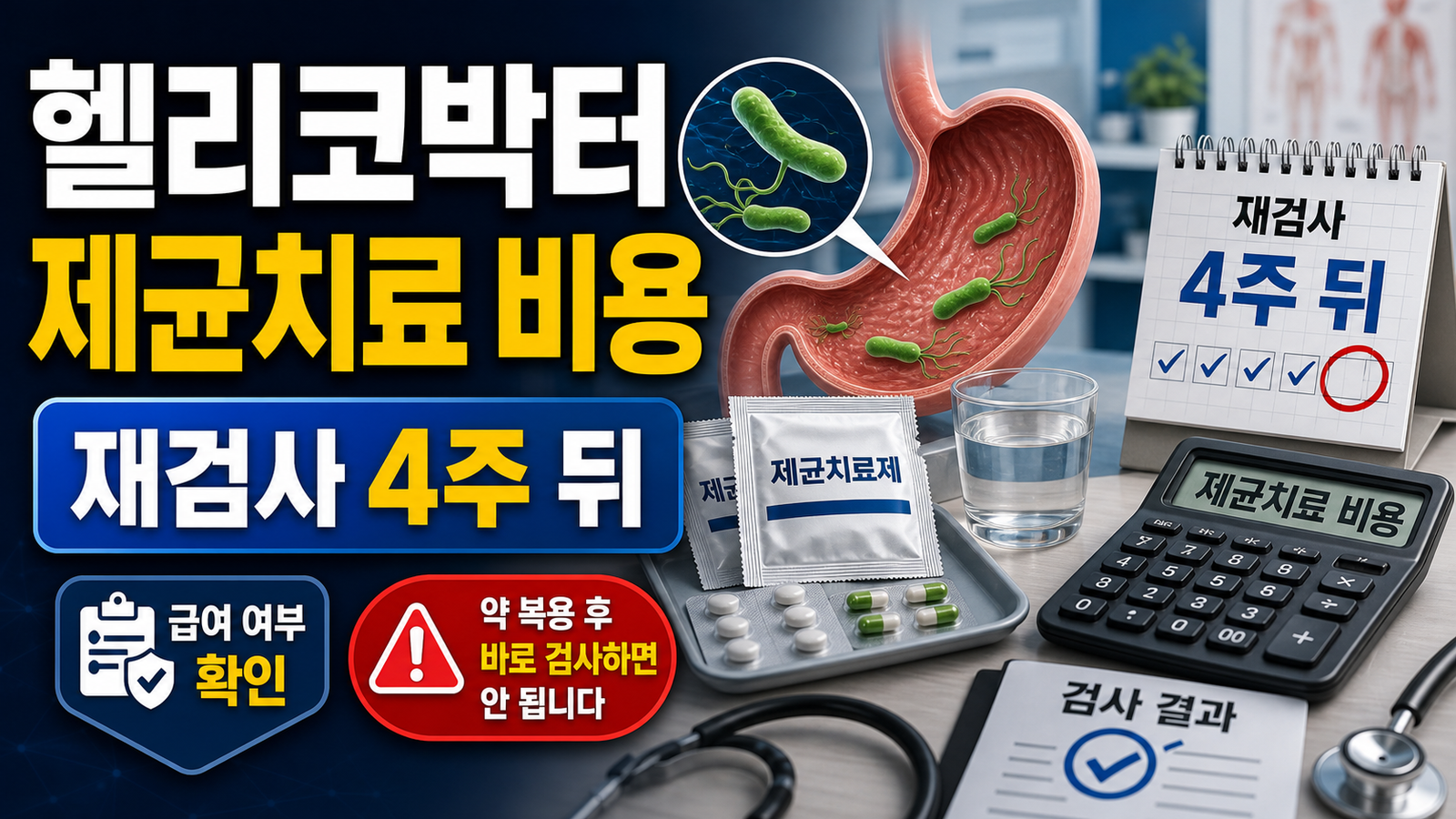 헬리코박터균 제균치료 비용, 재검사는 언제 받을까