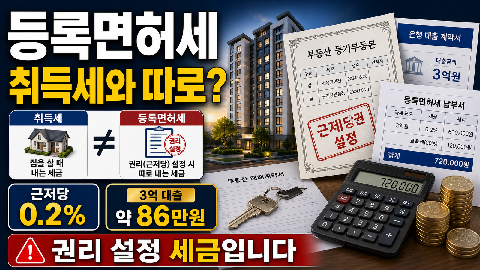 등록면허세, 부동산 등기할 때 취득세와 따로 내는 이유