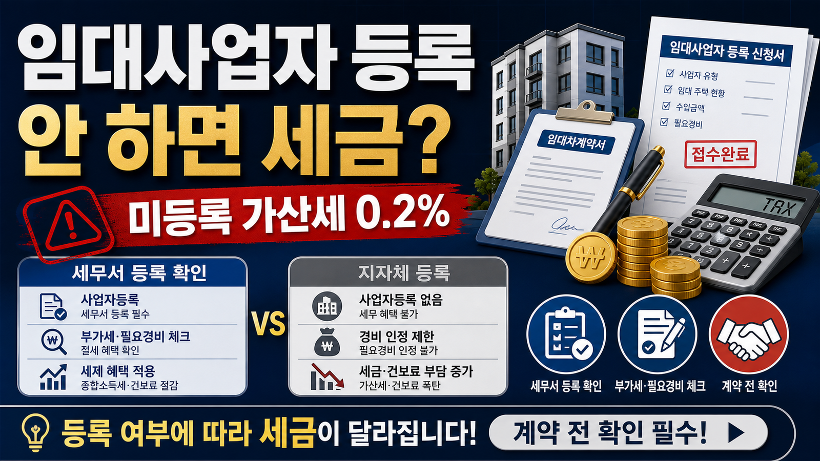 부동산 임대사업자 등록, 안 하면 세금 얼마나 더 낼까