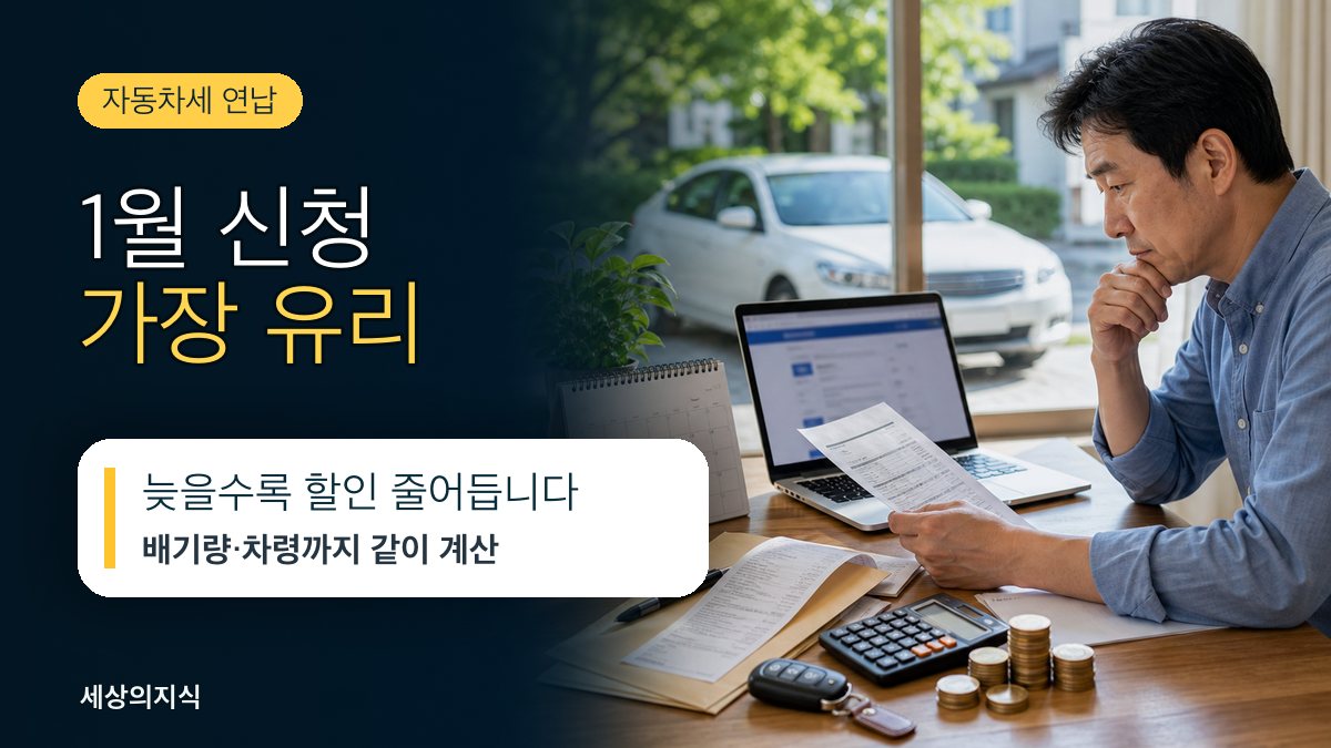 자동차세 연납신청, 할인율과 신청기간 총정리