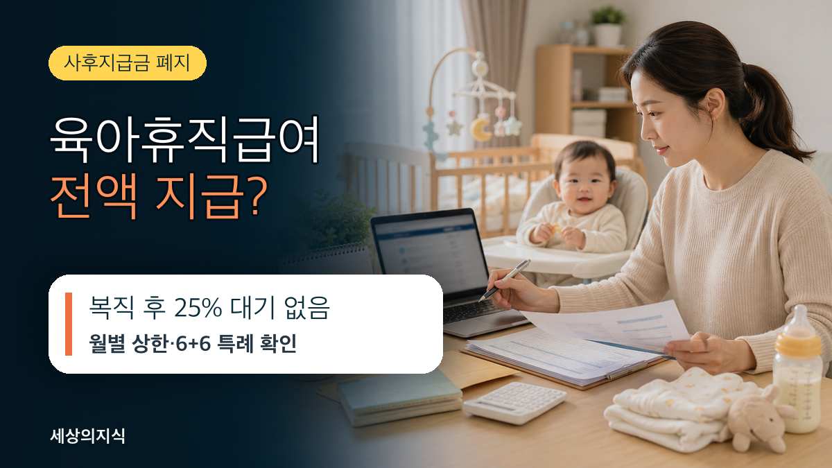 육아휴직급여 신청방법과 지급액, 사후지급금 폐지로 뭐가 달라졌나