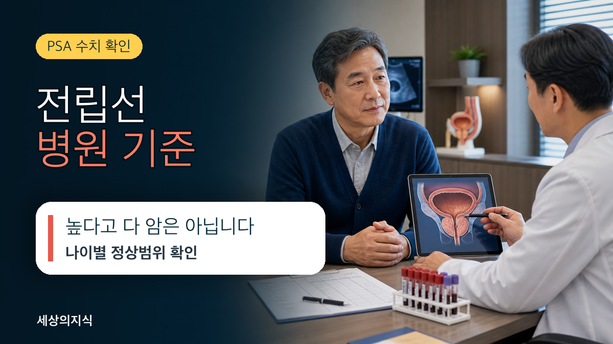 전립선비대증 검사, PSA 수치 얼마부터 병원 가야 할까?