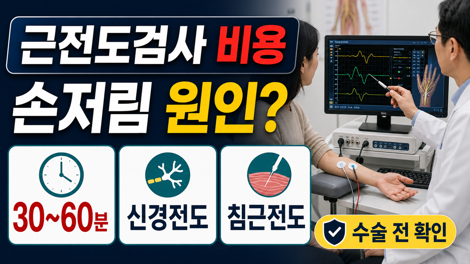 근전도검사(EMG), 손저림 원인 찾을 때 검사비와 절차