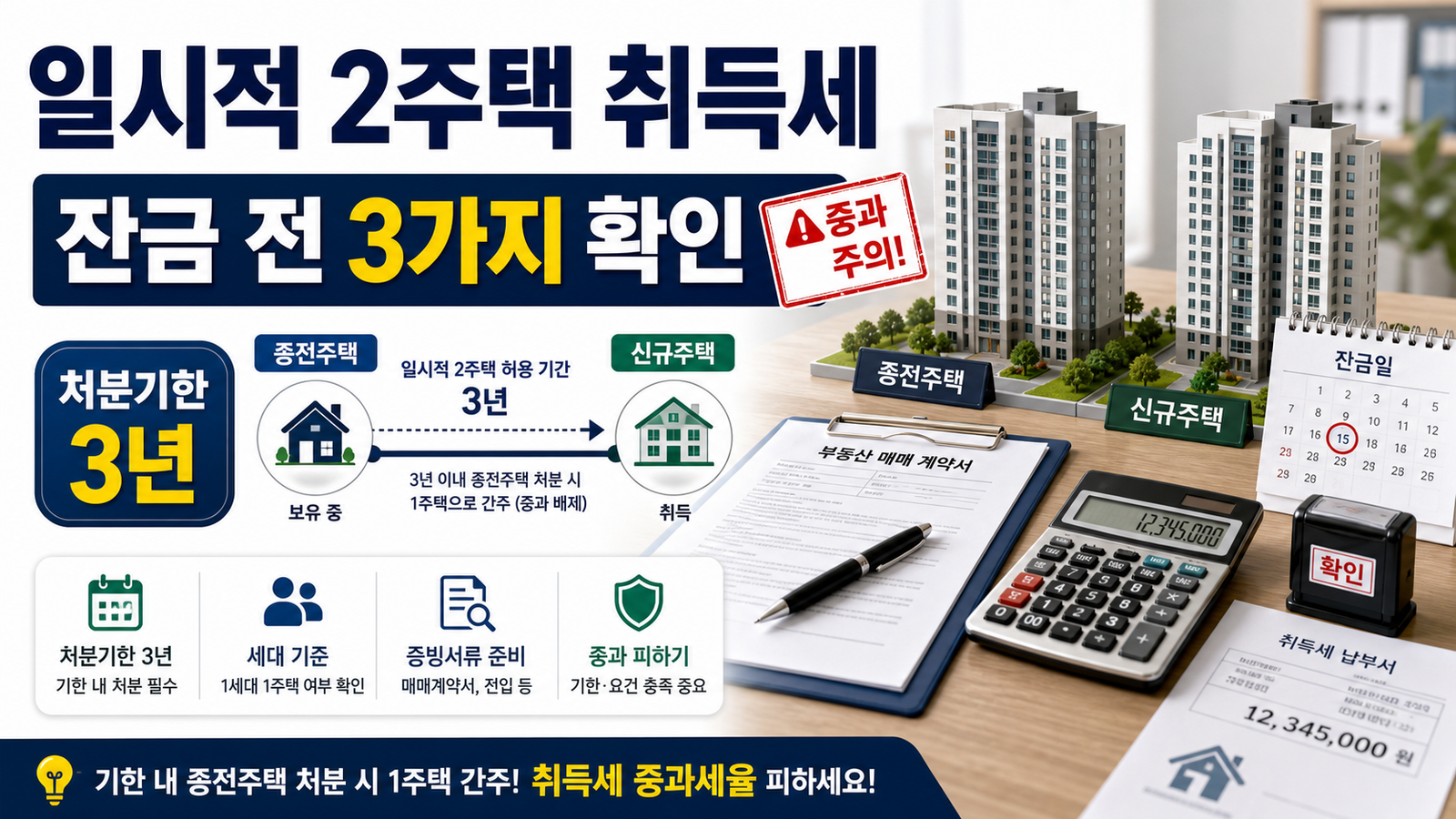 일시적 2주택 취득세 중과를 잔금 전 확인하는 방법 썸네일