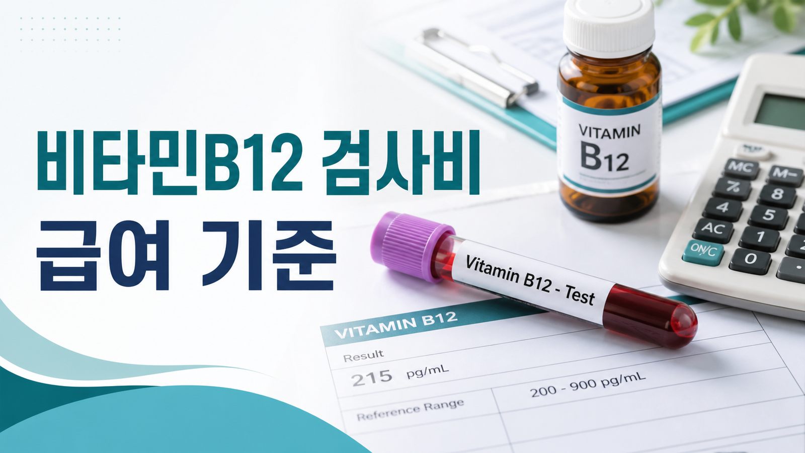 비타민B12 결핍 검사비와 건강보험 급여 기준을 설명하는 썸네일