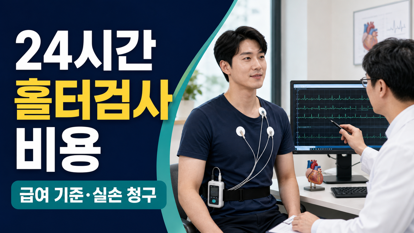 24시간 홀터검사 비용과 급여 기준을 설명하는 썸네일