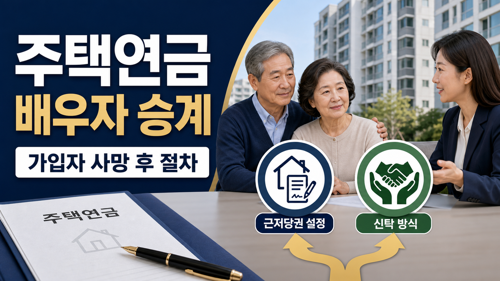 주택연금 가입자 사망 후 배우자 승계 절차를 설명하는 썸네일