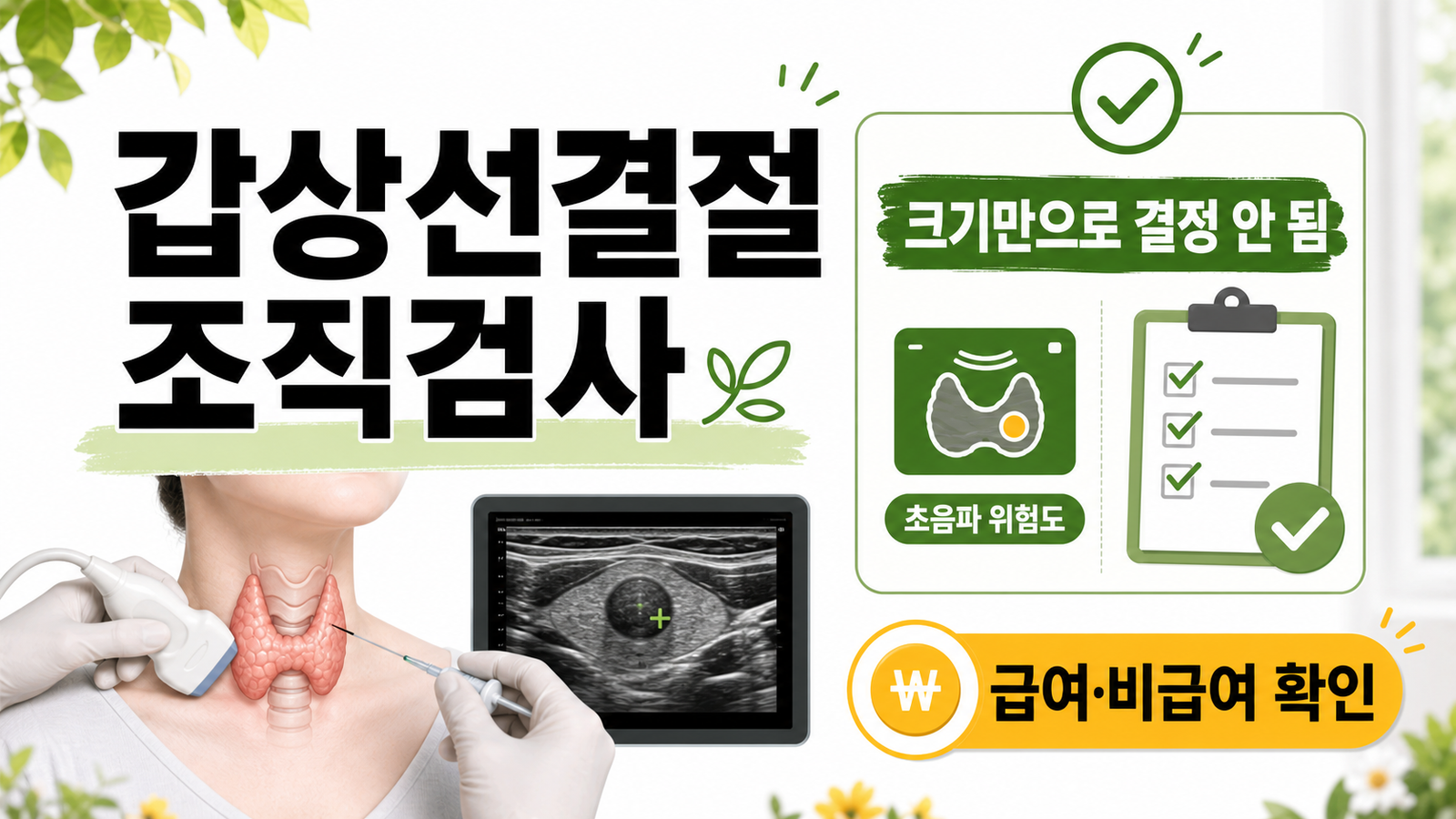 갑상선결절 조직검사 크기만으로 결정되지 않는 급여기준을 설명하는 썸네일