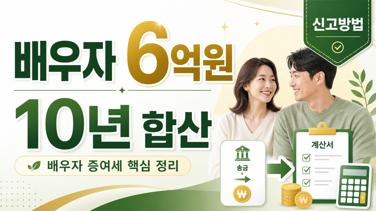 배우자 증여재산공제 6억원과 10년 합산 신고방법 썸네일