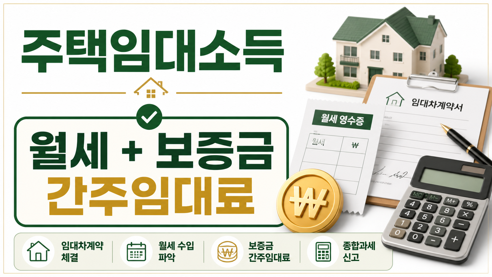 주택임대소득 종합소득세, 월세와 보증금 간주임대료 계산