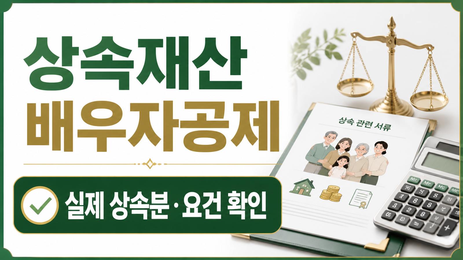 상속재산 배우자 공제, 실제 상속세 계산에서 빠지는 금액