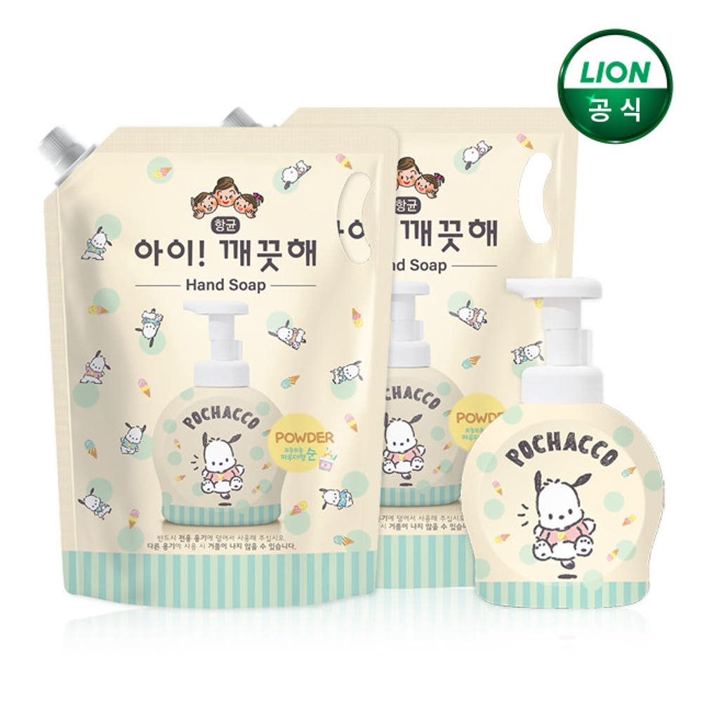 아이깨끗해 X 포차코 대용량 핸드워시 1.8L 리필 2개+공용기