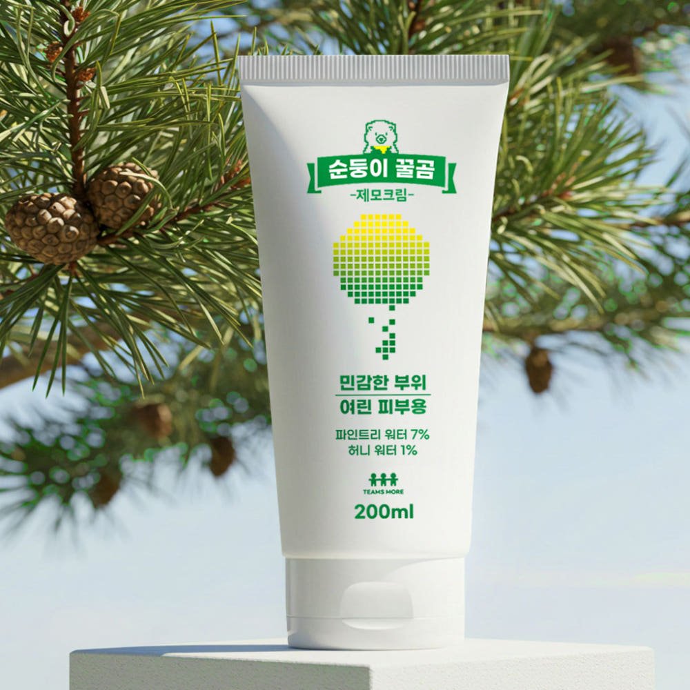 올리브영 팀스모어 순둥이 꿀곰 제모크림 200ml 왁싱크림 겨드랑이 왁싱 비키니라인