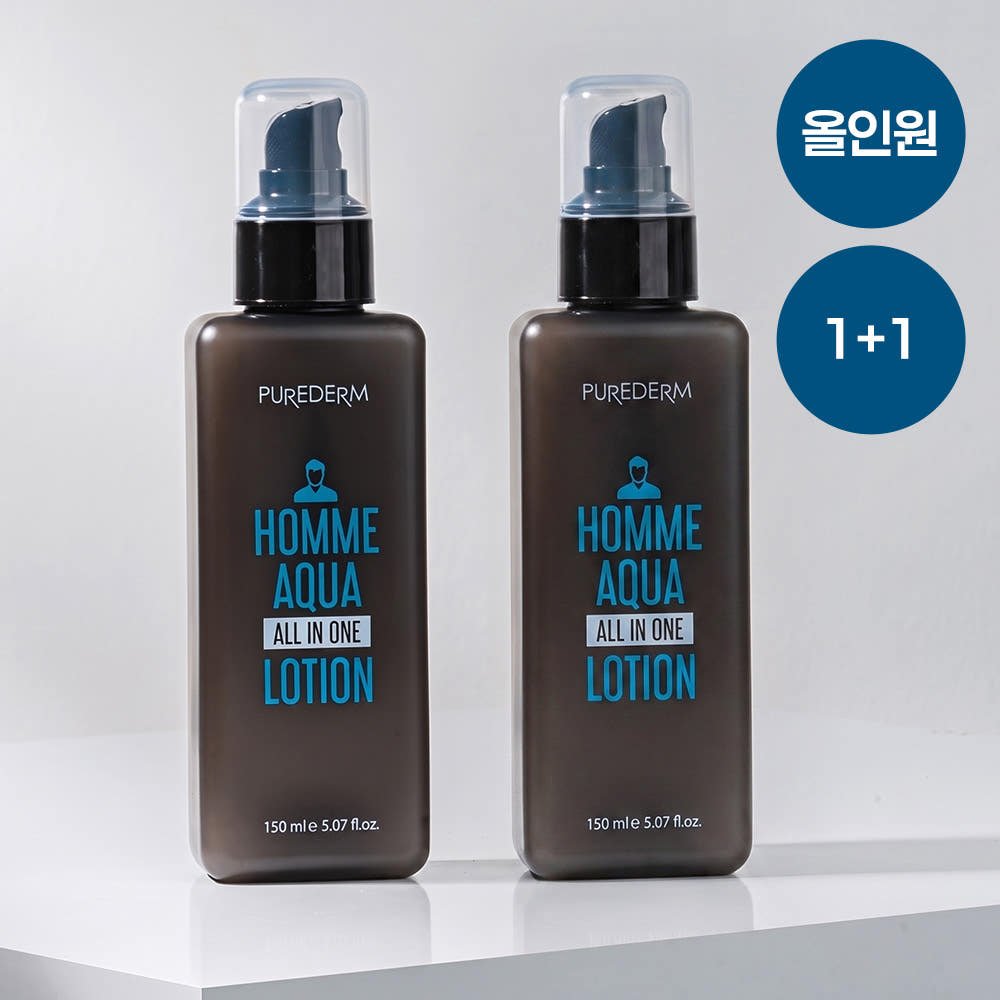퓨어덤 옴므 아쿠아 올인원 로션 150ml · 남성 6in1 스킨케어