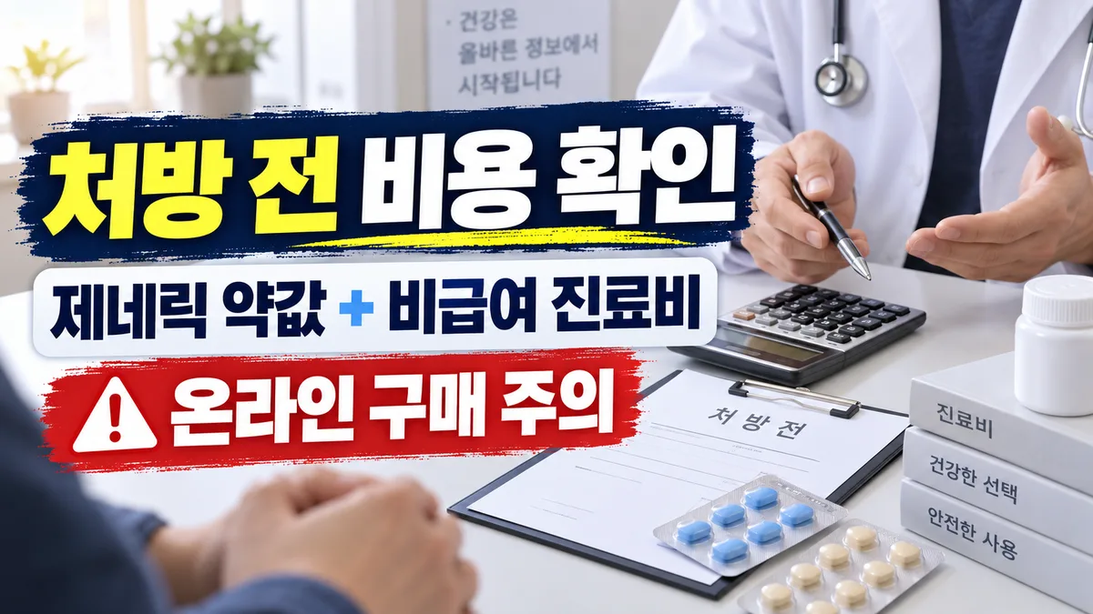 발기부전 치료제 비용, 급여 안 되는 이유와 실제 약값