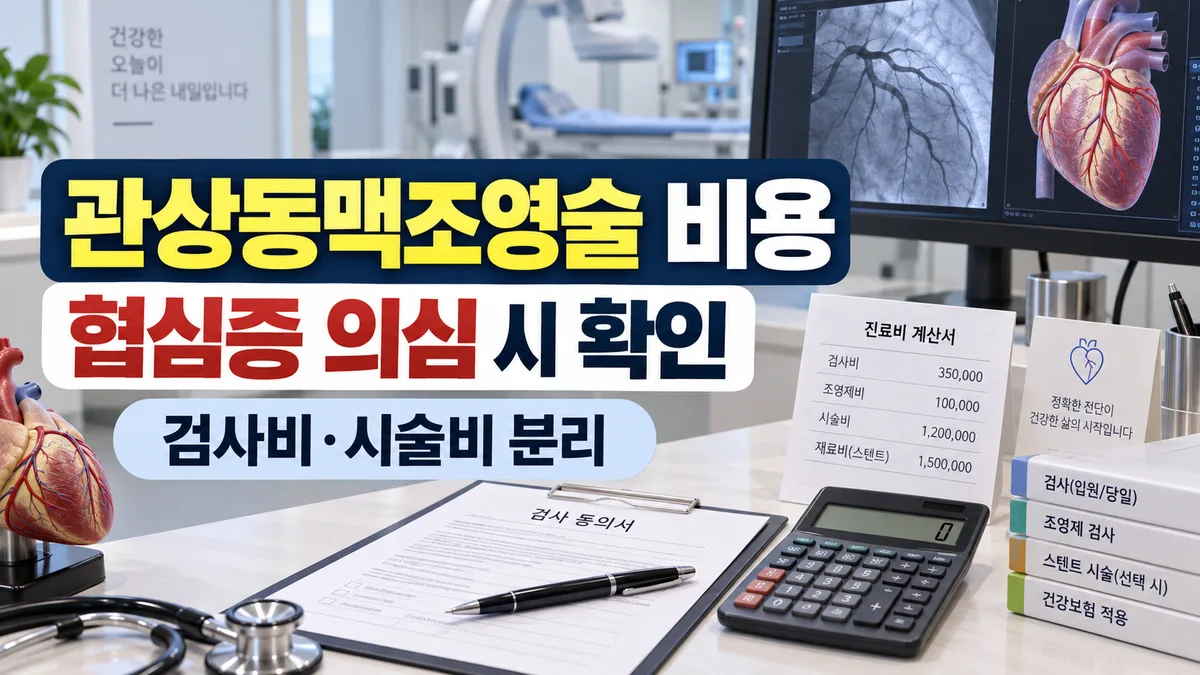 관상동맥조영술 검사비, 협심증 의심 시 급여 기준