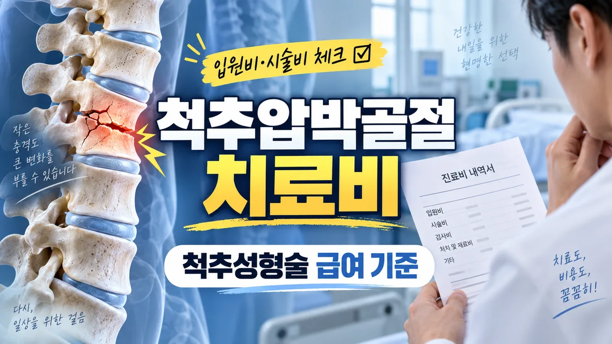 척추압박골절 치료비, 척추성형술 비용과 급여기준