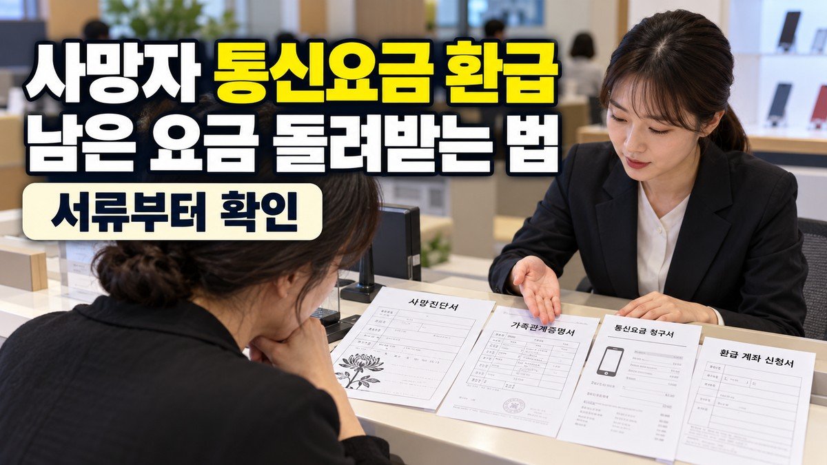 사망자 통신요금 환급, 남은 요금 돌려받는 법