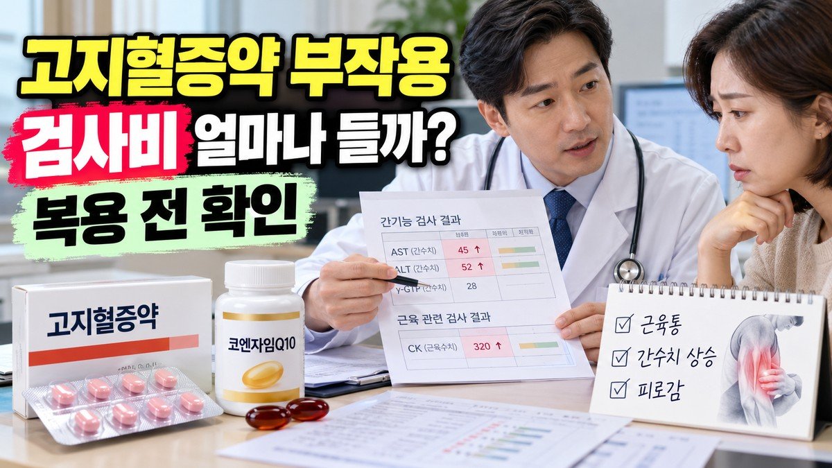 고지혈증약 부작용 검사비, 코엔자임Q10까지 처방받으면 얼마나 들까?