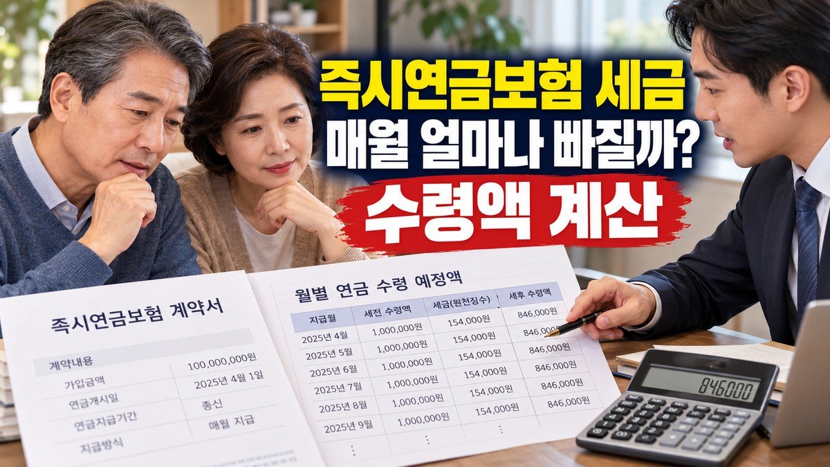 즉시연금보험, 목돈을 넣고 매달 받으면 세금은 어떻게 될까