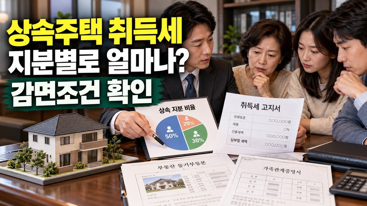 상속주택 취득세, 지분으로 상속받으면 어떻게 계산할까