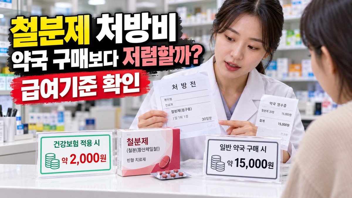 철분제 처방비, 약국에서 사는 것보다 정말 저렴할까? 급여 기준과 가격 차이