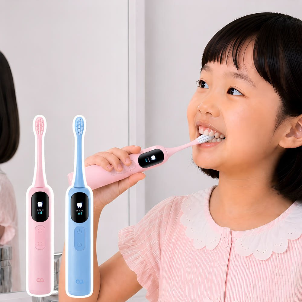 오아 클린이스쿨 어린이 전동칫솔, 아이 눈높이 맞춘 LCD와 스윙 기능