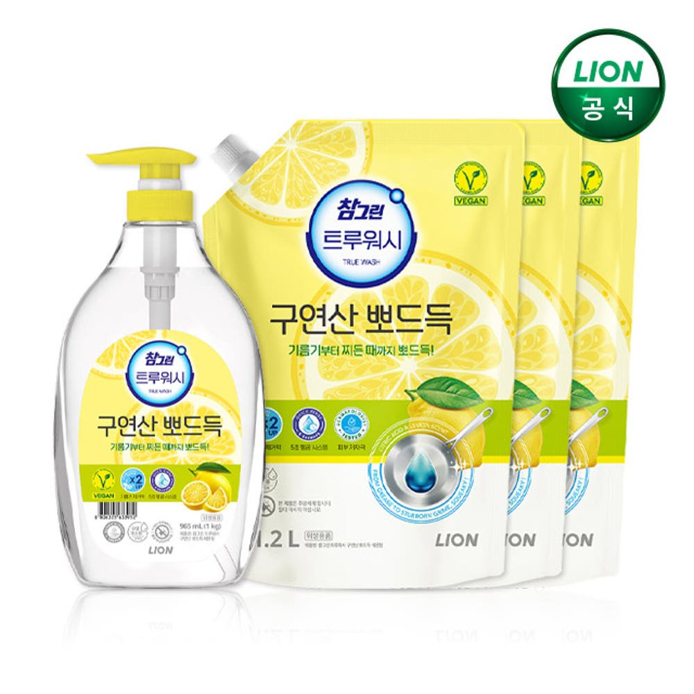참그린 구연산 뽀드득 주방세제 레몬향, 대용량과 가성비 좋은 구성