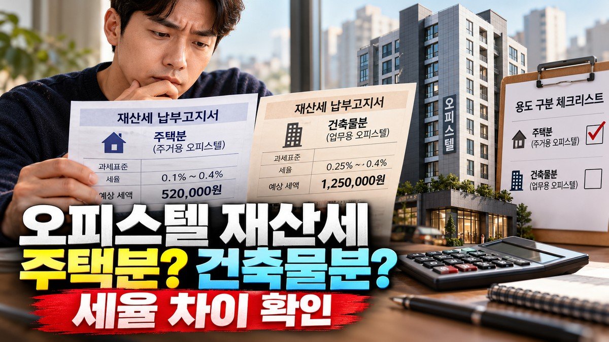 오피스텔 재산세, 주택과 세율이 왜 다를까
