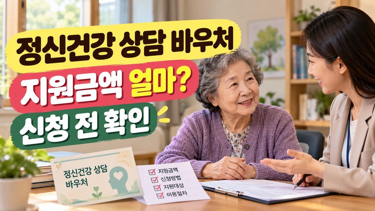 노인 정신건강 상담 바우처, 지원금액과 신청방법