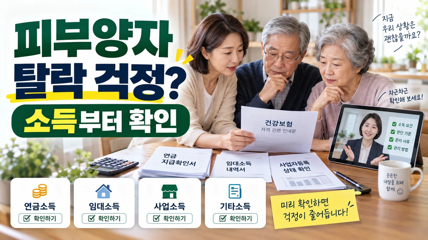 건강보험 피부양자에서 탈락할까 걱정될 때 무엇을 먼저 봐야 할까?