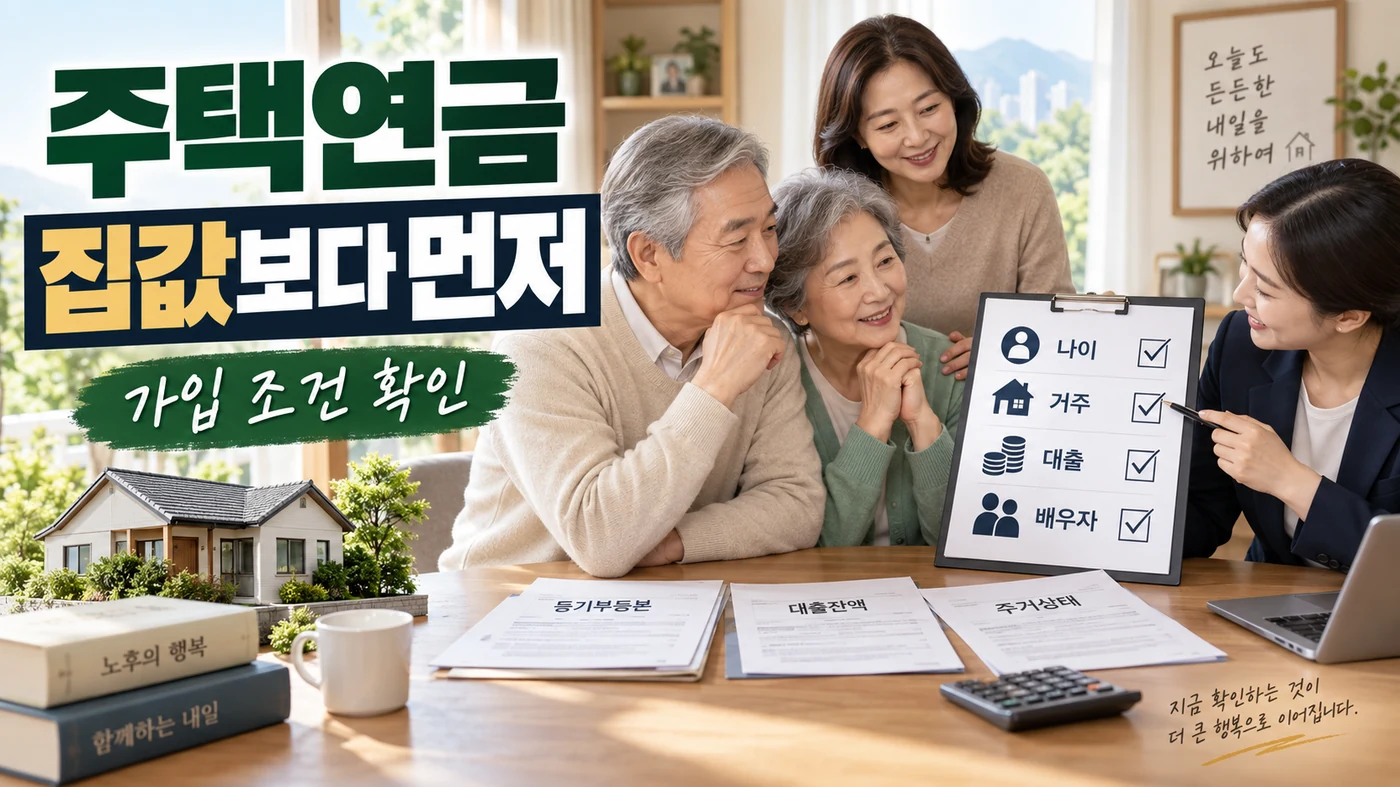 주택연금을 알아볼 때 집값보다 먼저 확인할 조건은 무엇일까?